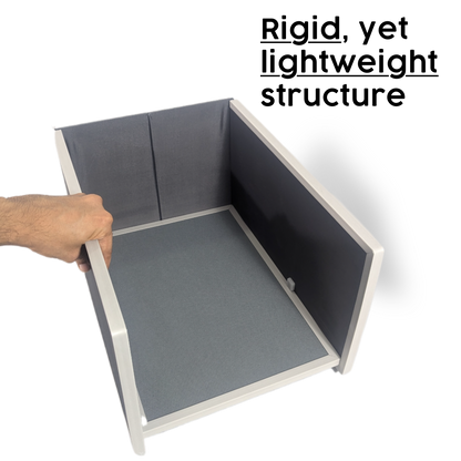 Stackable Cloth Storage - Cupboard Organiser for Shirt (Grey - Large)